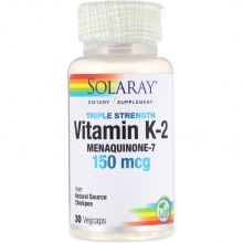  Solaray Vitamin K2 Menaquinone -7 150 mcg 30 