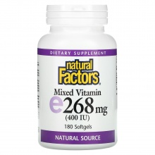  Natural Factors Mixed vitamin E 268 mg 60 