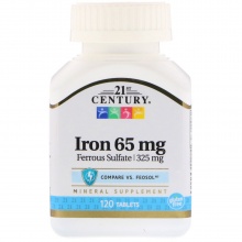 Витамины 21st Century Iron 65 мг 120 таблеток