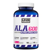  UNS Supplements  ALA 600 BOOSTER Mix of 6 ingredients 90 