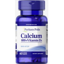 Витамины Puritan’s Pride Calcium 600+ vitamin D3 60 капсул