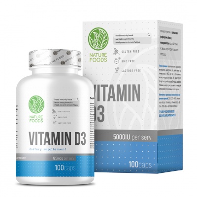  Nature Foods Vitamin D3 5000IU 100 