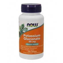 Витамины NOW Potassium Gluconate 99 мг 100 таблеток
